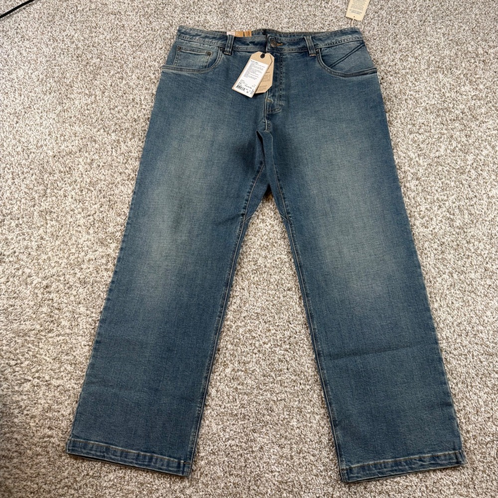 Prana Axiom Jean Mens 36x30 Antique Stone Wash Organic Cotton Straight Leg NEW